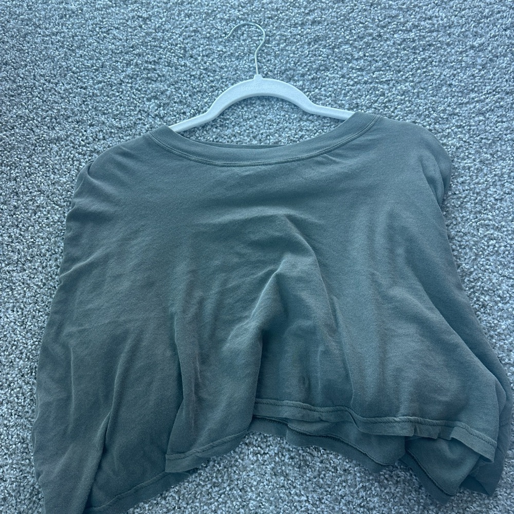 Urban outfitters out from under army green crop top long sleeve